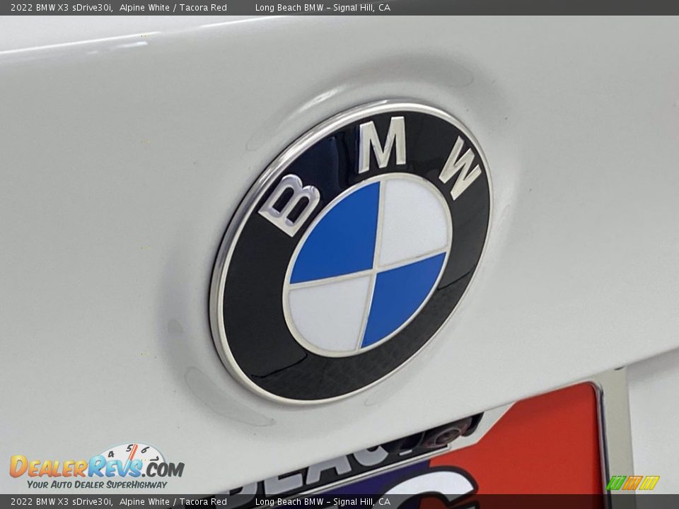 2022 BMW X3 sDrive30i Alpine White / Tacora Red Photo #7