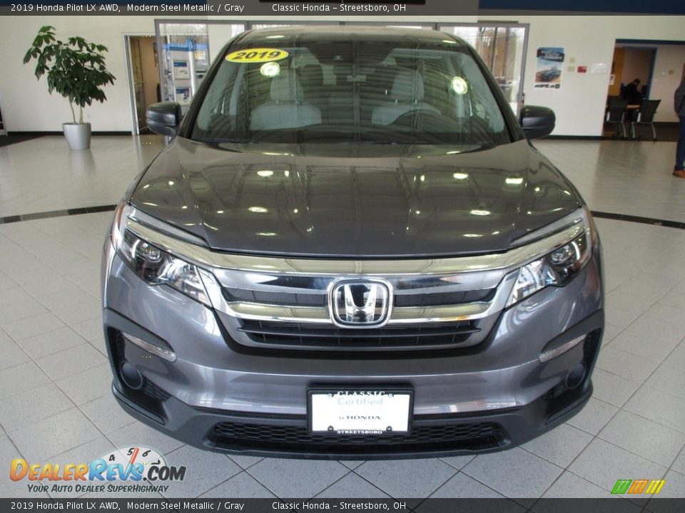 2019 Honda Pilot LX AWD Modern Steel Metallic / Gray Photo #2