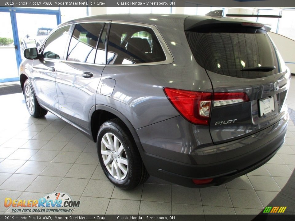 2019 Honda Pilot LX AWD Modern Steel Metallic / Gray Photo #9