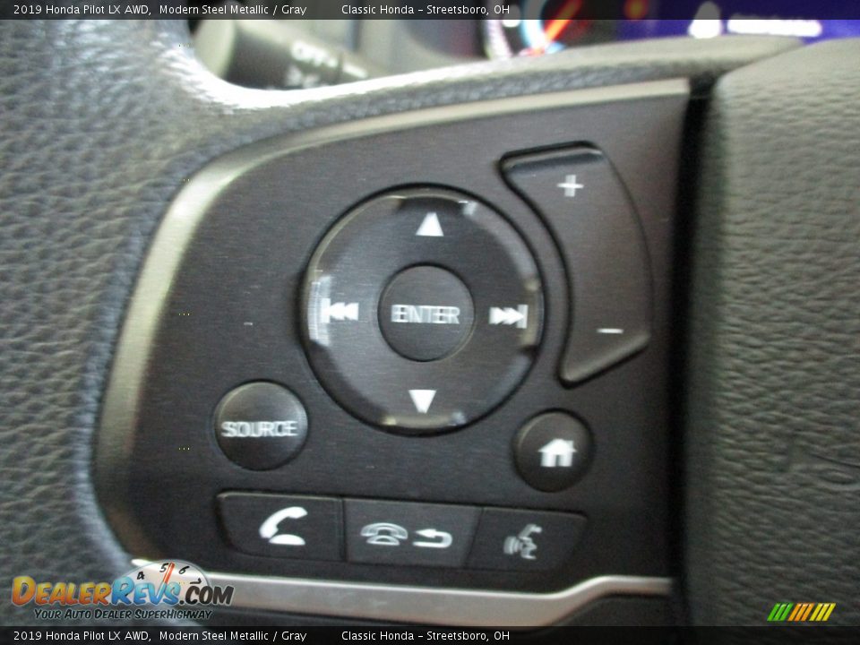 2019 Honda Pilot LX AWD Modern Steel Metallic / Gray Photo #35