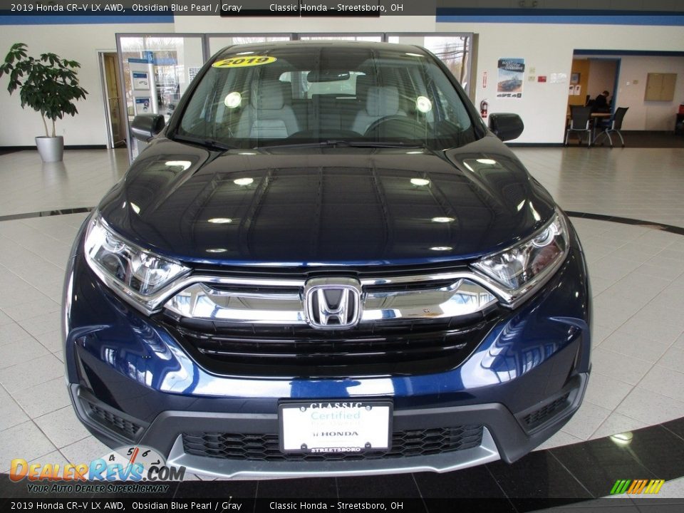 2019 Honda CR-V LX AWD Obsidian Blue Pearl / Gray Photo #2