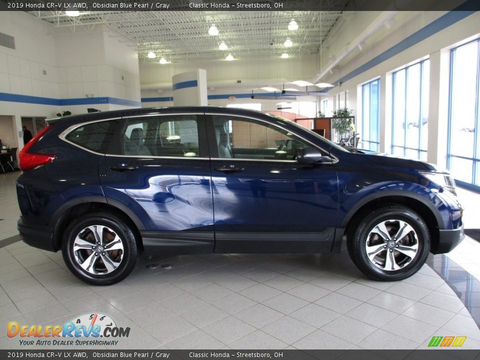 2019 Honda CR-V LX AWD Obsidian Blue Pearl / Gray Photo #4