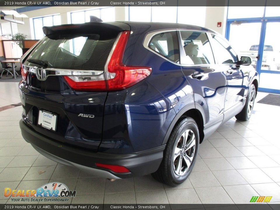 2019 Honda CR-V LX AWD Obsidian Blue Pearl / Gray Photo #7