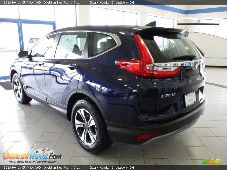 2019 Honda CR-V LX AWD Obsidian Blue Pearl / Gray Photo #9