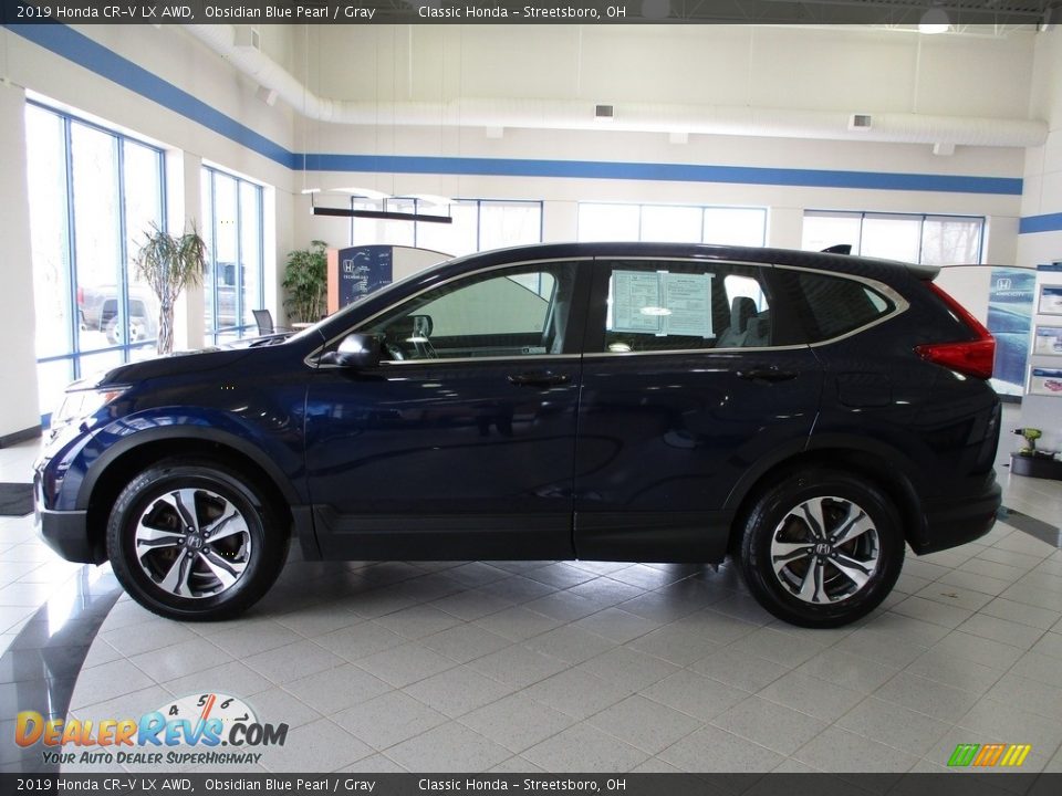 2019 Honda CR-V LX AWD Obsidian Blue Pearl / Gray Photo #10