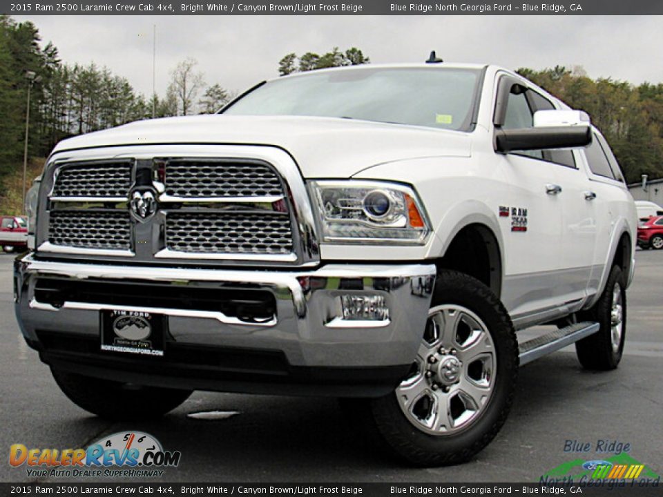 2015 Ram 2500 Laramie Crew Cab 4x4 Bright White / Canyon Brown/Light Frost Beige Photo #1