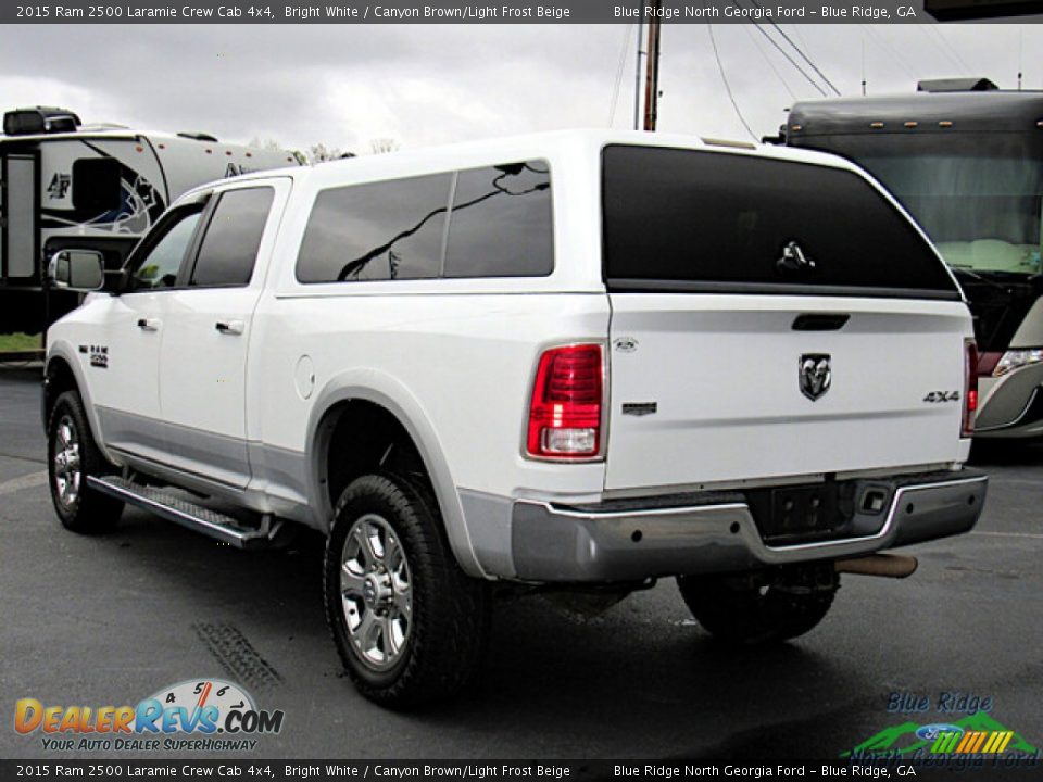 2015 Ram 2500 Laramie Crew Cab 4x4 Bright White / Canyon Brown/Light Frost Beige Photo #3