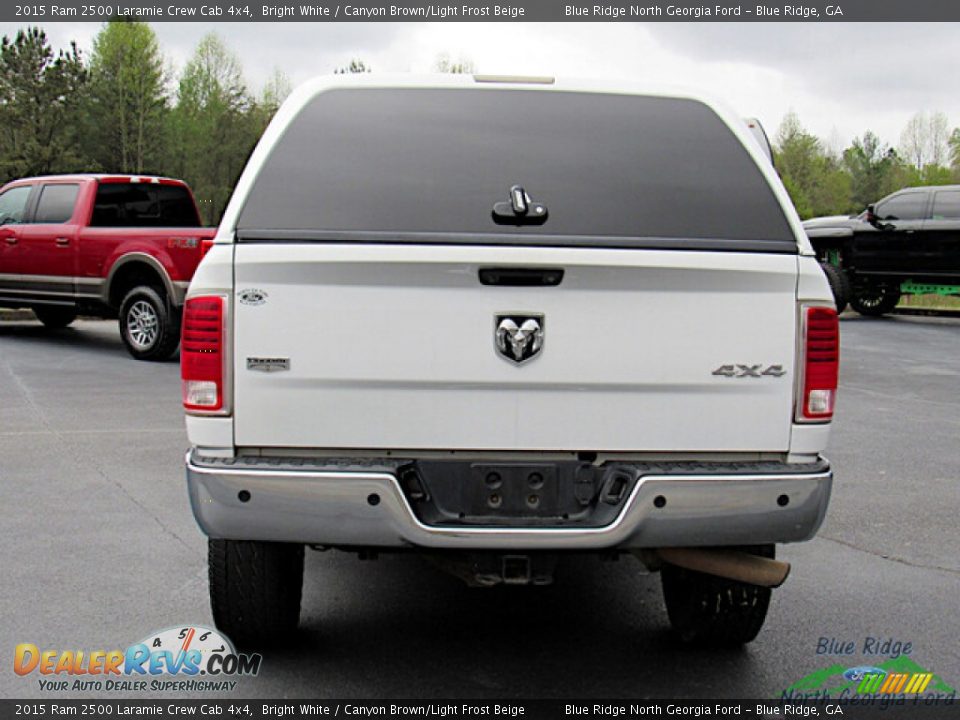 2015 Ram 2500 Laramie Crew Cab 4x4 Bright White / Canyon Brown/Light Frost Beige Photo #4