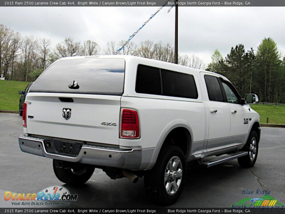 2015 Ram 2500 Laramie Crew Cab 4x4 Bright White / Canyon Brown/Light Frost Beige Photo #5