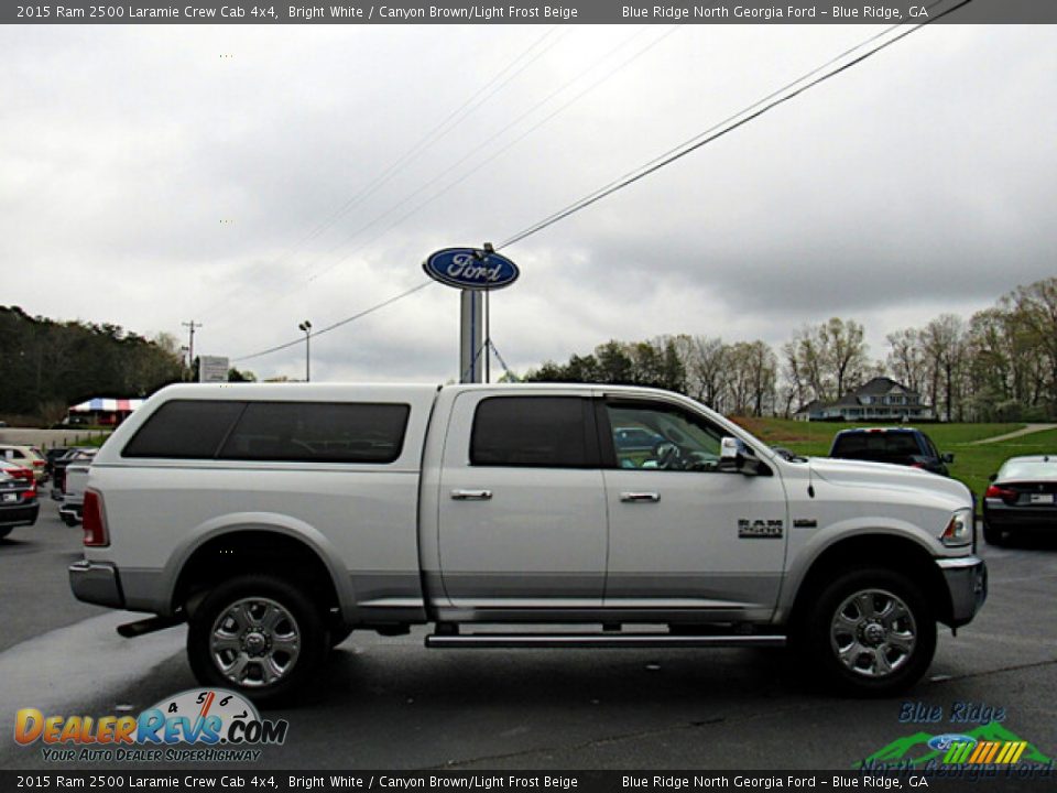 2015 Ram 2500 Laramie Crew Cab 4x4 Bright White / Canyon Brown/Light Frost Beige Photo #6