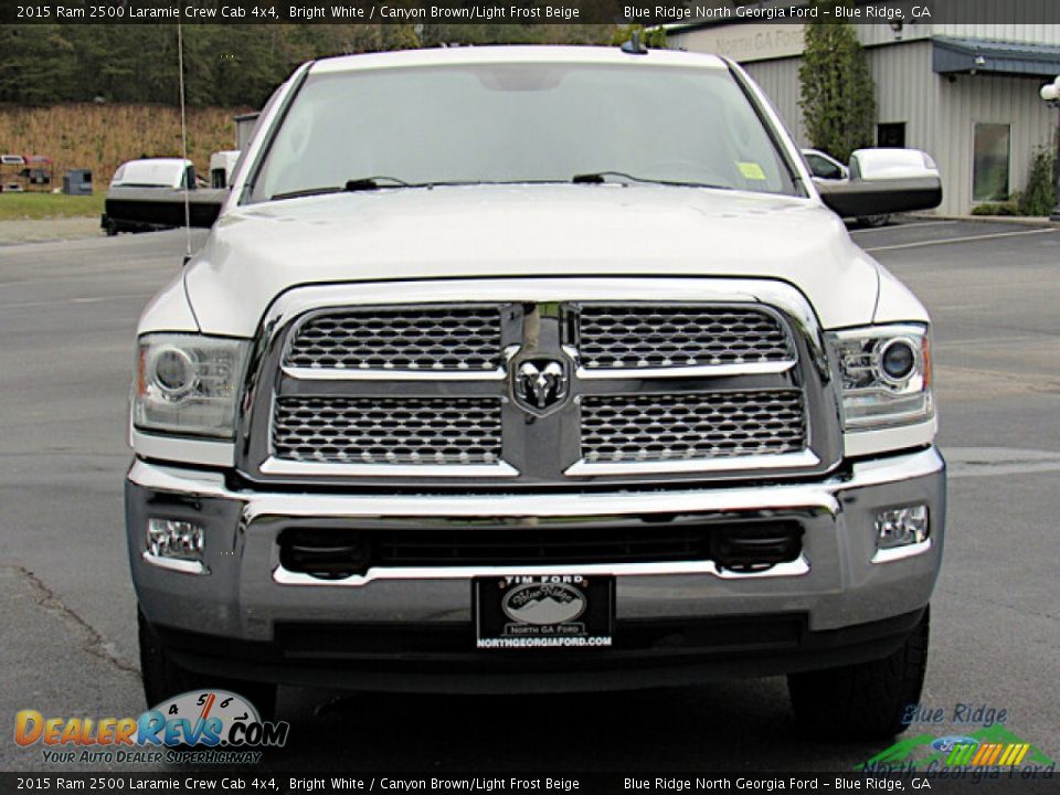 2015 Ram 2500 Laramie Crew Cab 4x4 Bright White / Canyon Brown/Light Frost Beige Photo #8