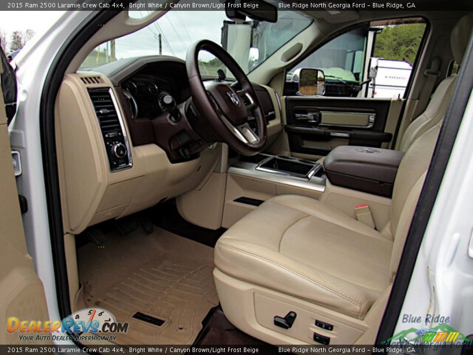 Canyon Brown/Light Frost Beige Interior - 2015 Ram 2500 Laramie Crew Cab 4x4 Photo #11