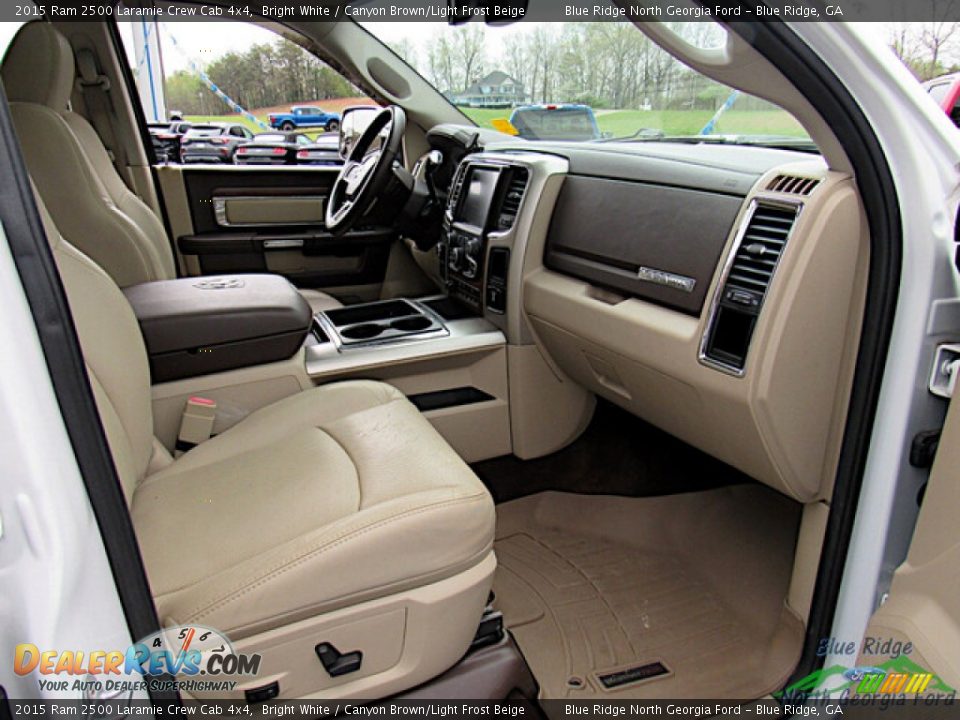 Canyon Brown/Light Frost Beige Interior - 2015 Ram 2500 Laramie Crew Cab 4x4 Photo #13