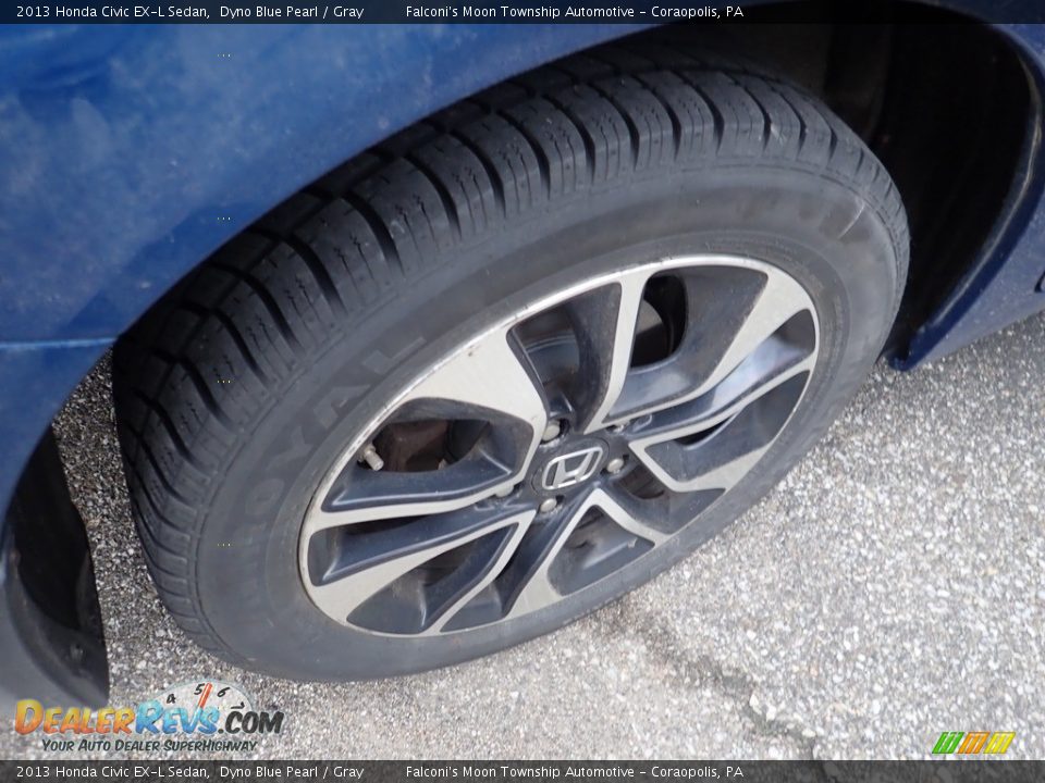 2013 Honda Civic EX-L Sedan Dyno Blue Pearl / Gray Photo #5