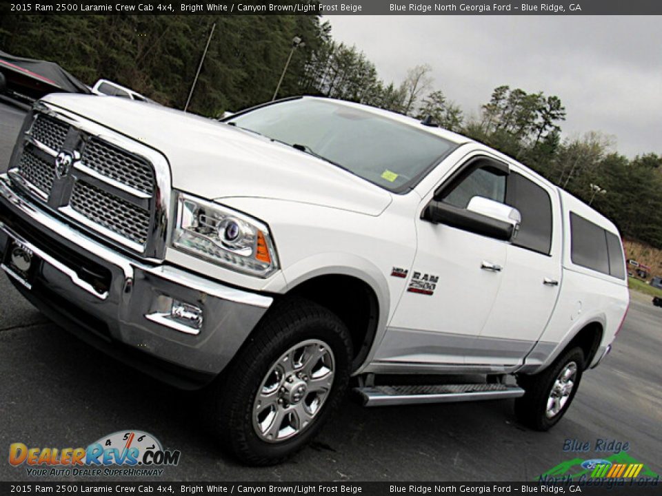 2015 Ram 2500 Laramie Crew Cab 4x4 Bright White / Canyon Brown/Light Frost Beige Photo #28