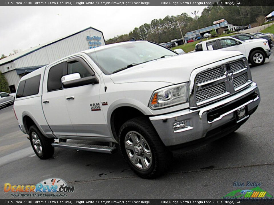 2015 Ram 2500 Laramie Crew Cab 4x4 Bright White / Canyon Brown/Light Frost Beige Photo #29