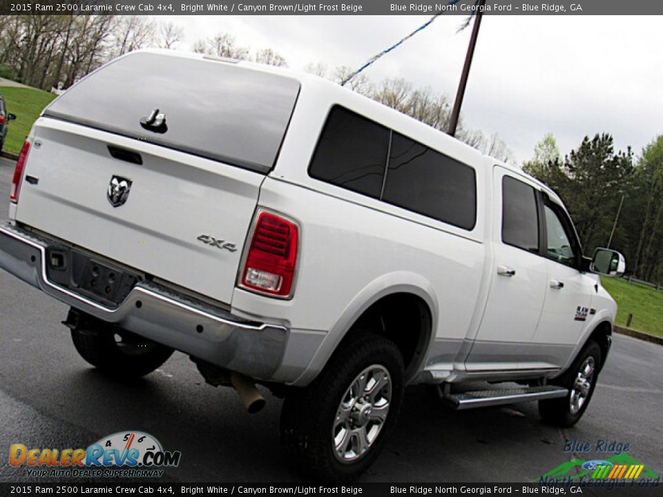 2015 Ram 2500 Laramie Crew Cab 4x4 Bright White / Canyon Brown/Light Frost Beige Photo #30