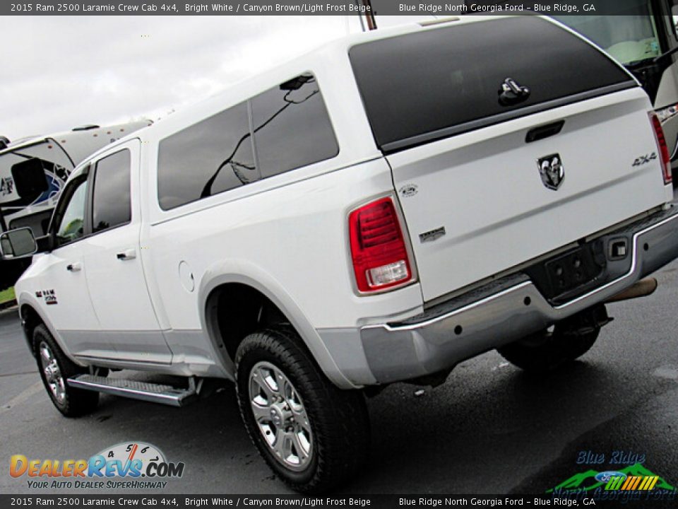 2015 Ram 2500 Laramie Crew Cab 4x4 Bright White / Canyon Brown/Light Frost Beige Photo #31