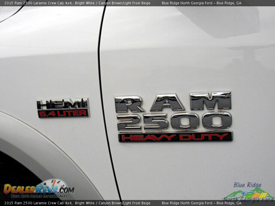 2015 Ram 2500 Laramie Crew Cab 4x4 Bright White / Canyon Brown/Light Frost Beige Photo #32