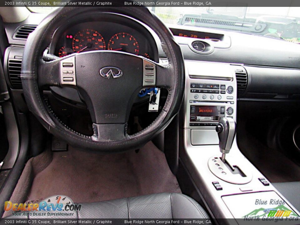 2003 Infiniti G 35 Coupe Brilliant Silver Metallic / Graphite Photo #14