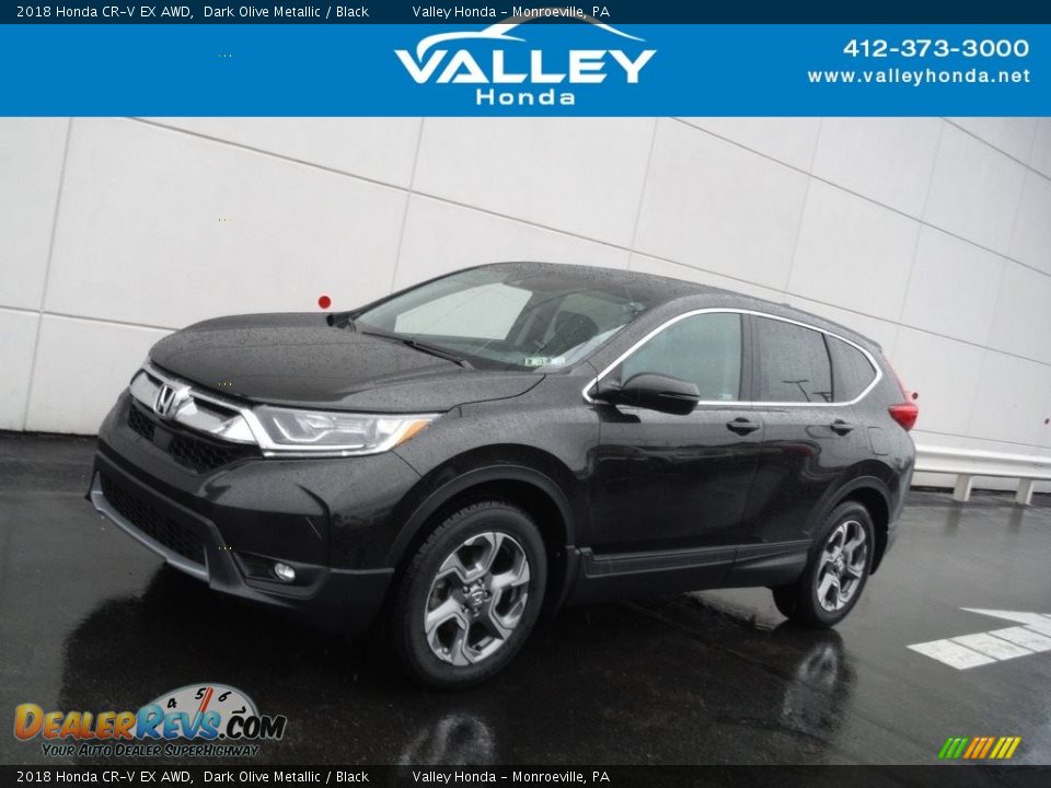 2018 Honda CR-V EX AWD Dark Olive Metallic / Black Photo #1