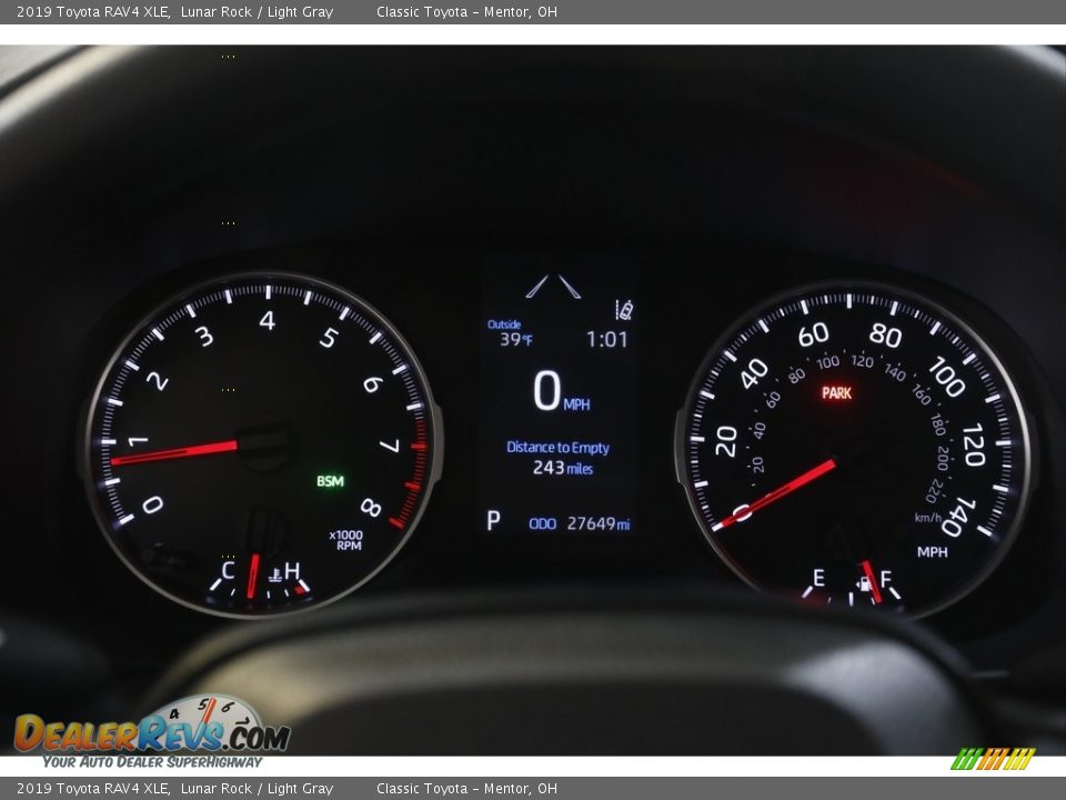 2019 Toyota RAV4 XLE Lunar Rock / Light Gray Photo #8