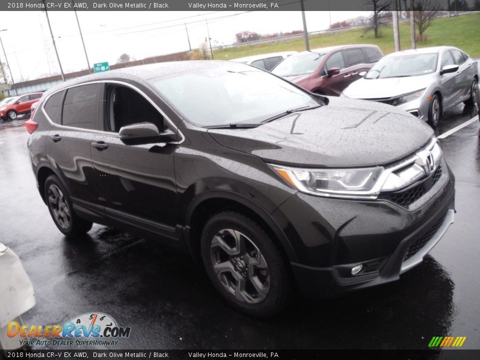 2018 Honda CR-V EX AWD Dark Olive Metallic / Black Photo #6