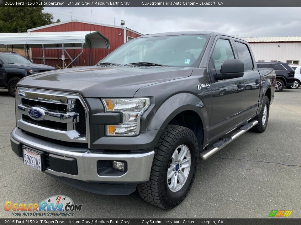 2016 Ford F150 XLT SuperCrew Lithium Gray / Medium Earth Gray Photo #3