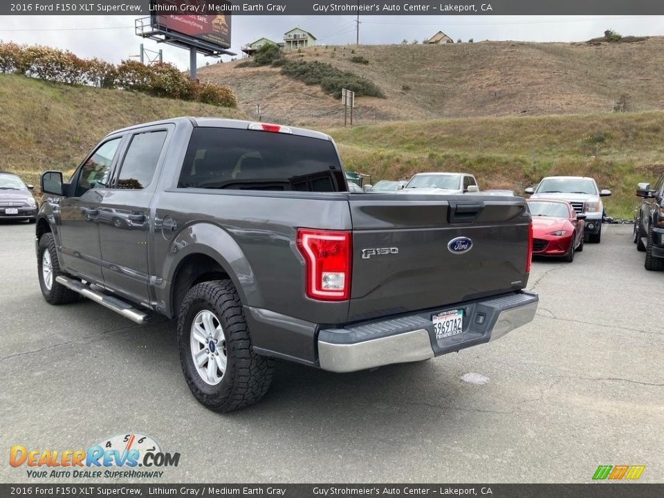 2016 Ford F150 XLT SuperCrew Lithium Gray / Medium Earth Gray Photo #5