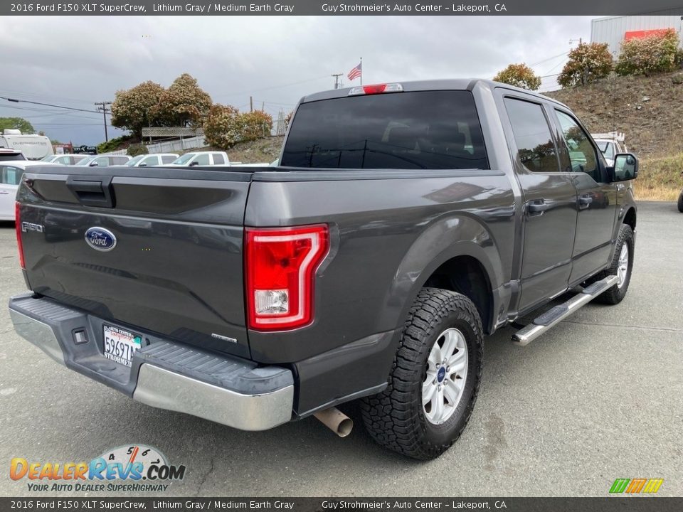 2016 Ford F150 XLT SuperCrew Lithium Gray / Medium Earth Gray Photo #7