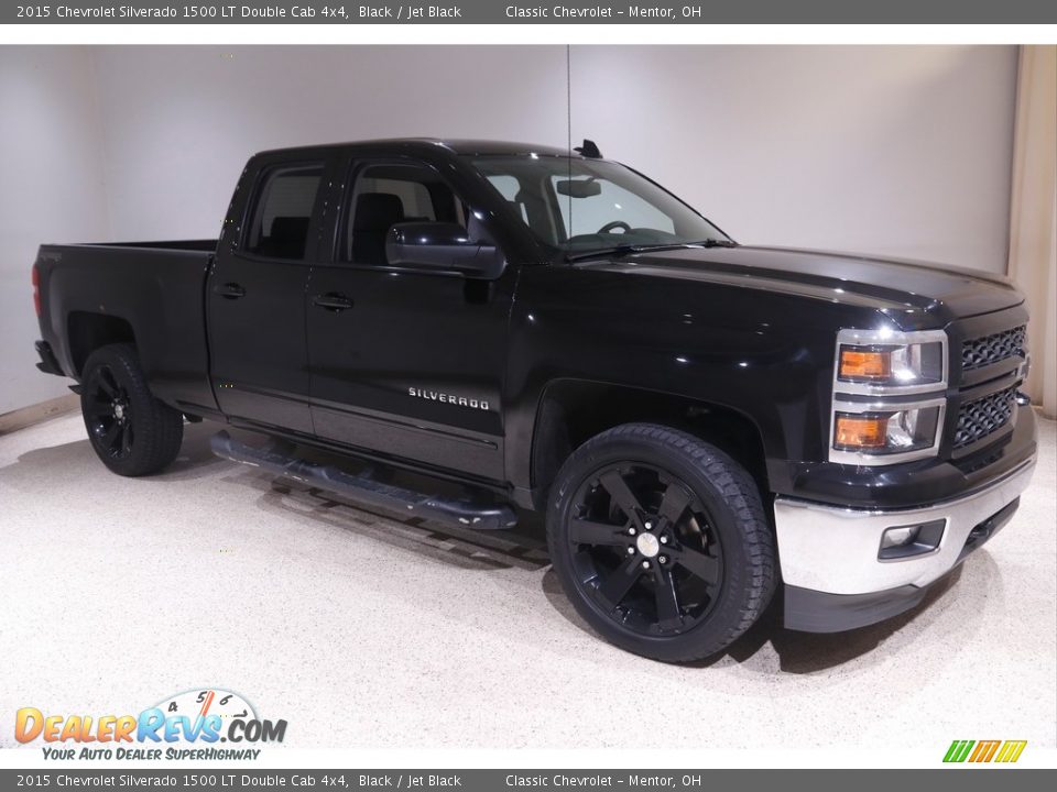 2015 Chevrolet Silverado 1500 LT Double Cab 4x4 Black / Jet Black Photo #1