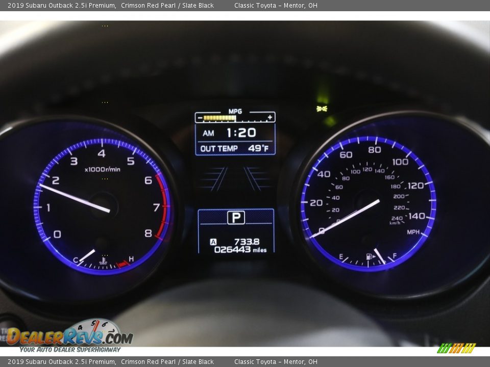 2019 Subaru Outback 2.5i Premium Crimson Red Pearl / Slate Black Photo #8
