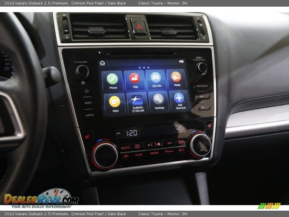 2019 Subaru Outback 2.5i Premium Crimson Red Pearl / Slate Black Photo #9