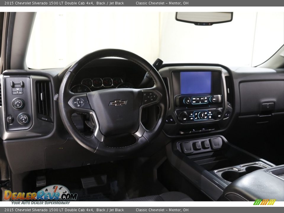 2015 Chevrolet Silverado 1500 LT Double Cab 4x4 Black / Jet Black Photo #7