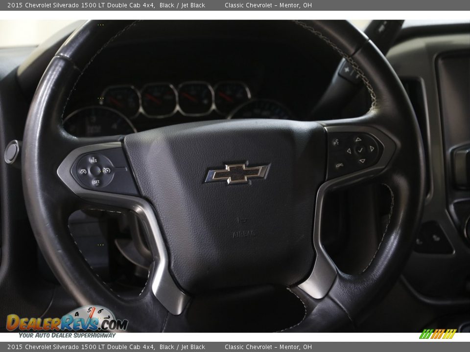 2015 Chevrolet Silverado 1500 LT Double Cab 4x4 Black / Jet Black Photo #8