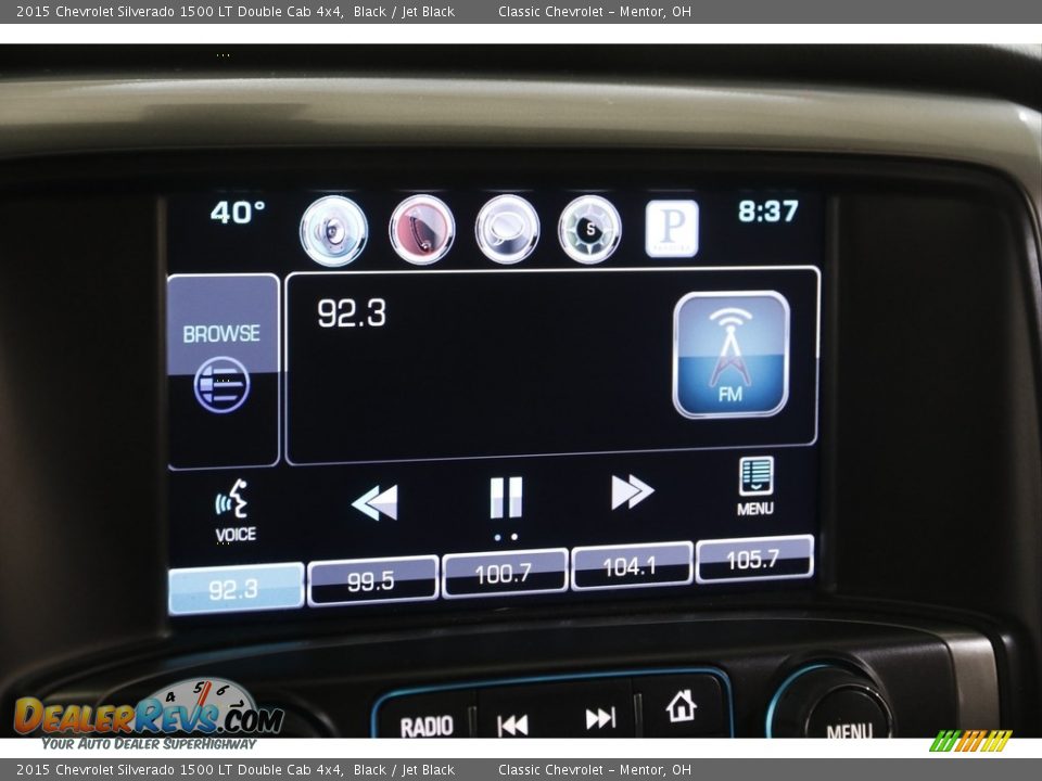 2015 Chevrolet Silverado 1500 LT Double Cab 4x4 Black / Jet Black Photo #11