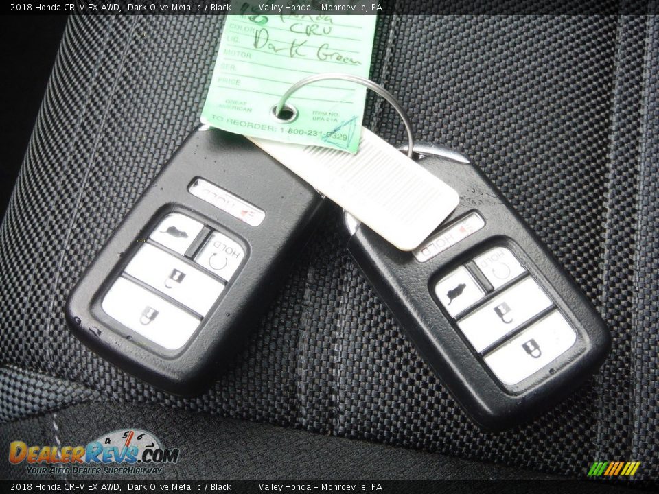 2018 Honda CR-V EX AWD Dark Olive Metallic / Black Photo #28