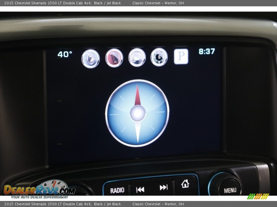 2015 Chevrolet Silverado 1500 LT Double Cab 4x4 Black / Jet Black Photo #13