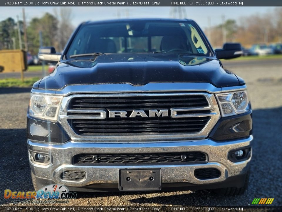2020 Ram 1500 Big Horn Crew Cab 4x4 Diamond Black Crystal Pearl / Black/Diesel Gray Photo #2