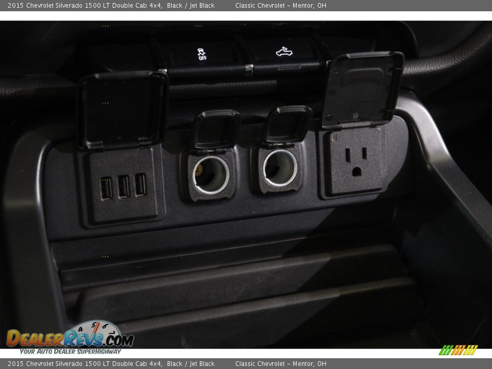 2015 Chevrolet Silverado 1500 LT Double Cab 4x4 Black / Jet Black Photo #16