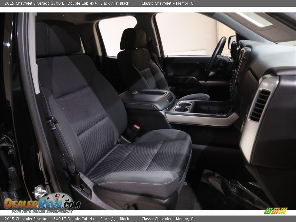 2015 Chevrolet Silverado 1500 LT Double Cab 4x4 Black / Jet Black Photo #17