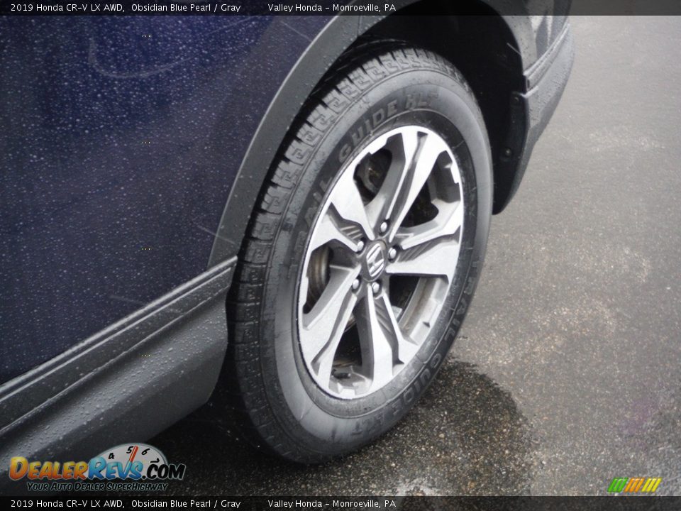 2019 Honda CR-V LX AWD Obsidian Blue Pearl / Gray Photo #3