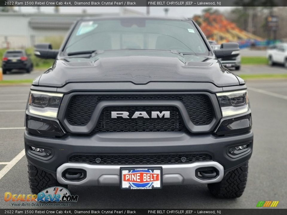 2022 Ram 1500 Rebel Crew Cab 4x4 Diamond Black Crystal Pearl / Black Photo #5