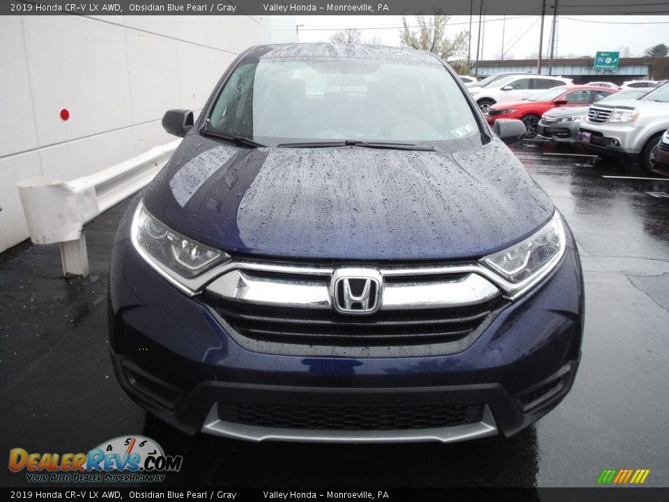 2019 Honda CR-V LX AWD Obsidian Blue Pearl / Gray Photo #4