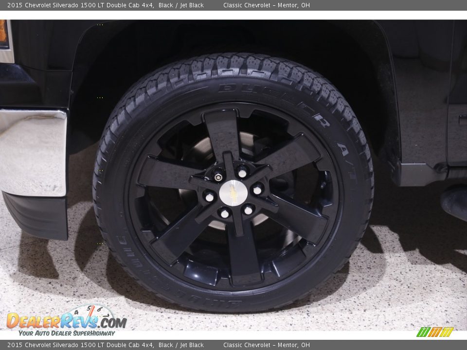 2015 Chevrolet Silverado 1500 LT Double Cab 4x4 Black / Jet Black Photo #22