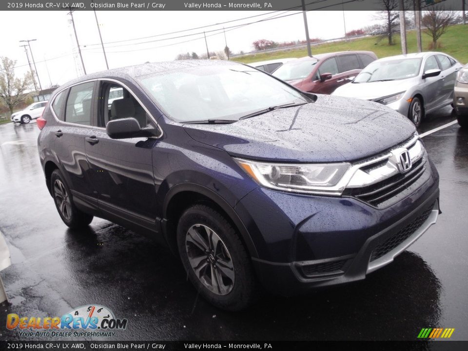 2019 Honda CR-V LX AWD Obsidian Blue Pearl / Gray Photo #5