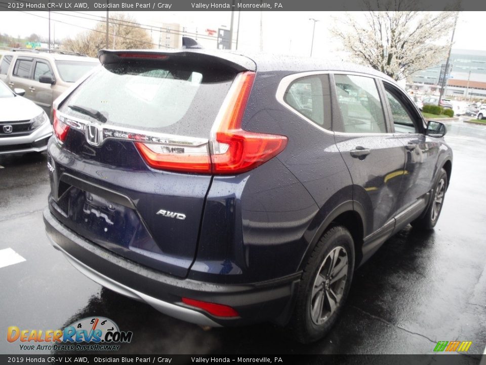 2019 Honda CR-V LX AWD Obsidian Blue Pearl / Gray Photo #6