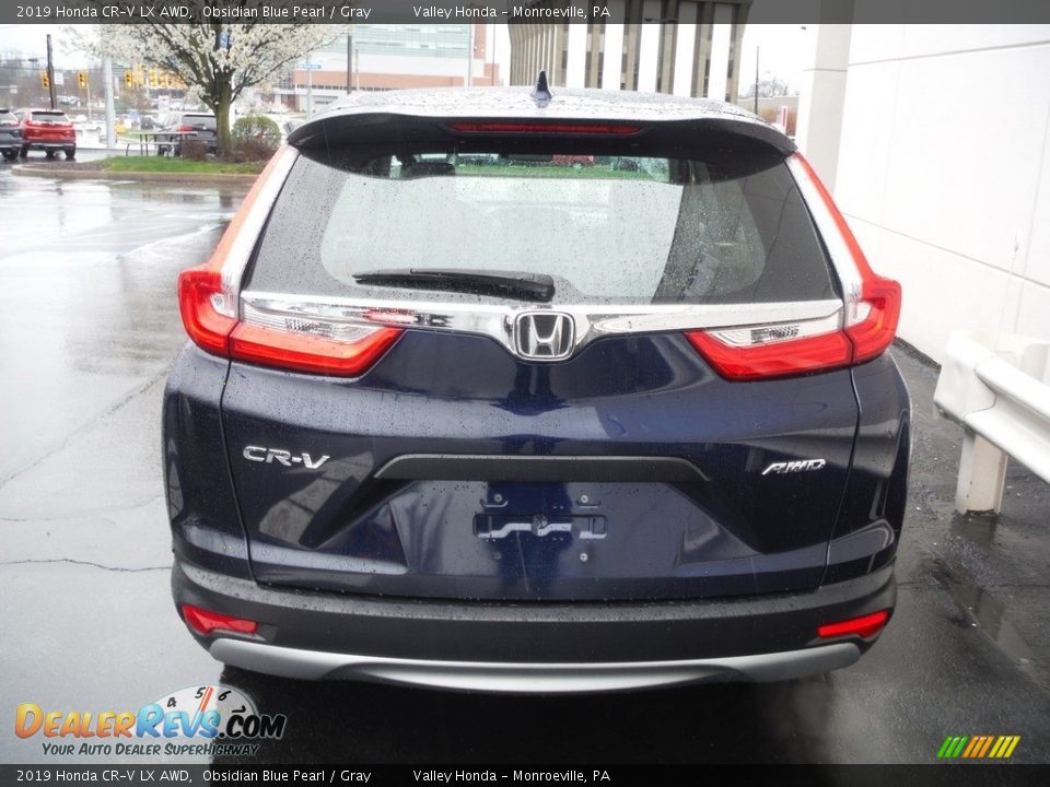 2019 Honda CR-V LX AWD Obsidian Blue Pearl / Gray Photo #7