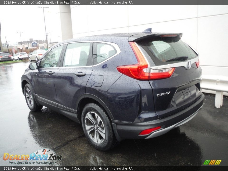 2019 Honda CR-V LX AWD Obsidian Blue Pearl / Gray Photo #9