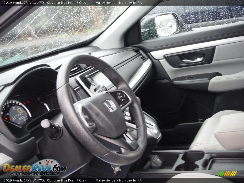2019 Honda CR-V LX AWD Obsidian Blue Pearl / Gray Photo #13